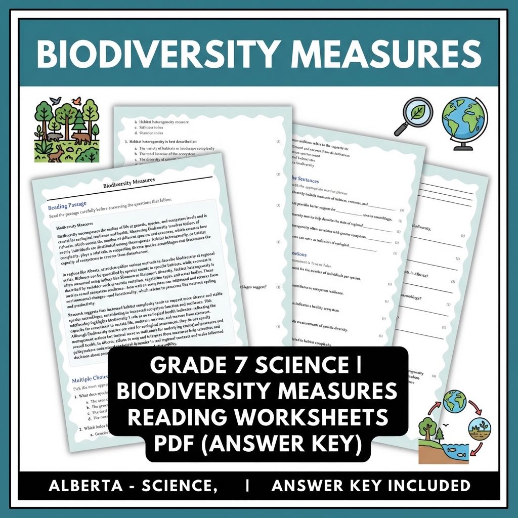 Grade 7 Science Worksheet Pack | Energy, Matter & Ecosystem Concepts — included worksheet 51