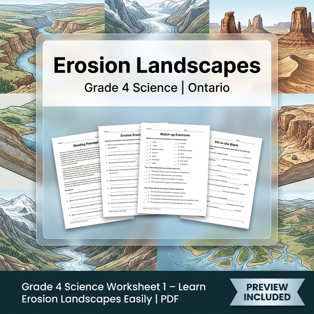 Grade 4 Science Lesson Bundle | Earth & Soil Topics for Ontario — included worksheet 9