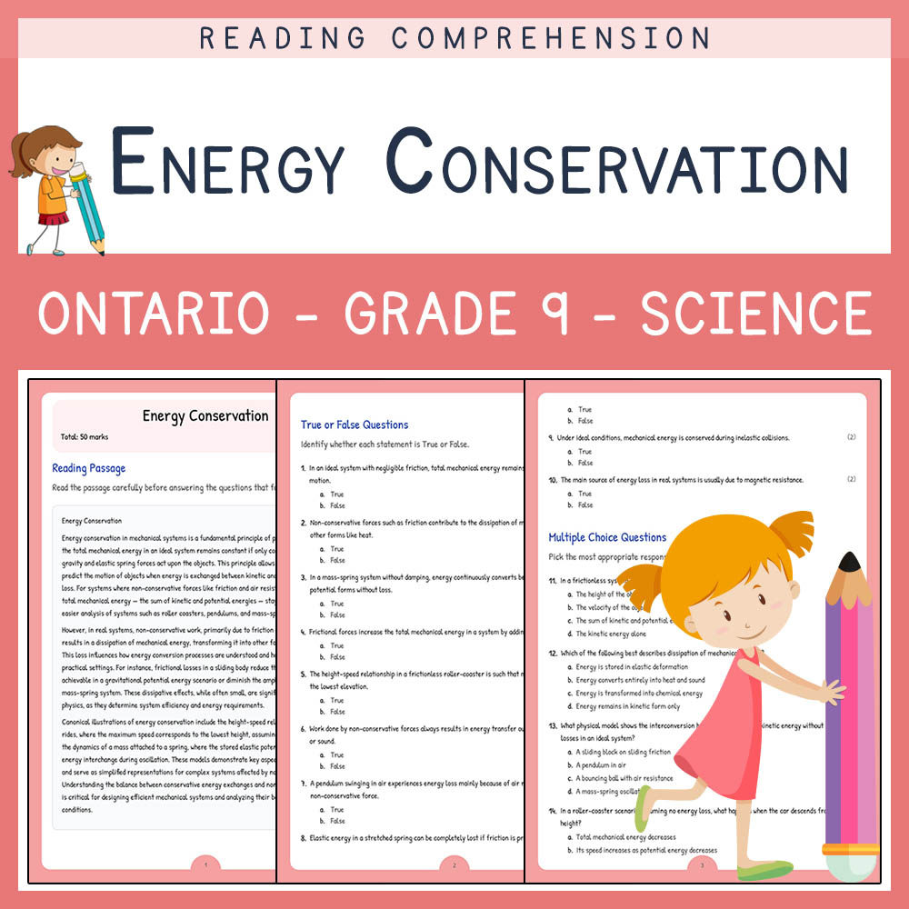Grade 9 Science worksheet elena worksheet — Grade 9 Science Assessment | Energy Conservation Worksheet Elena | Ontario — p…