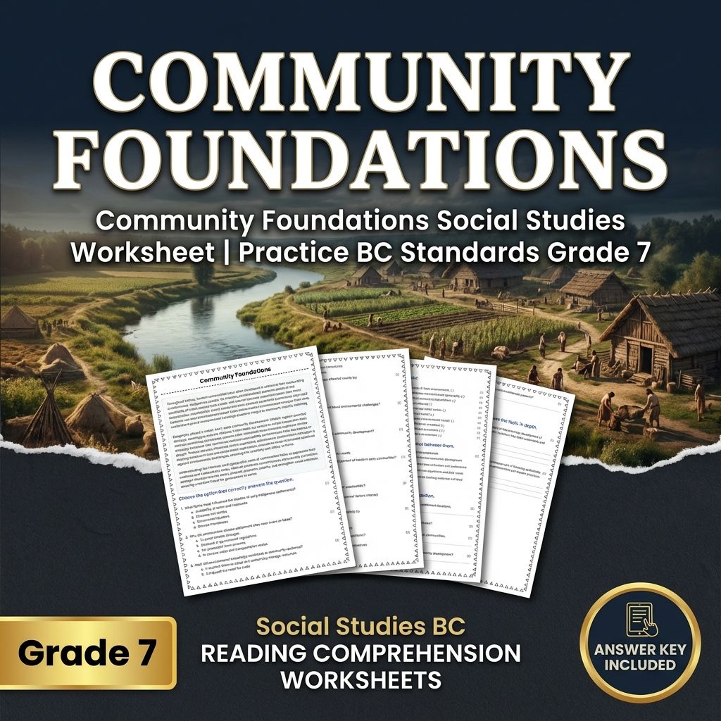 Community Foundations Social Studies Worksheet | Practice BC Standards Grade 7