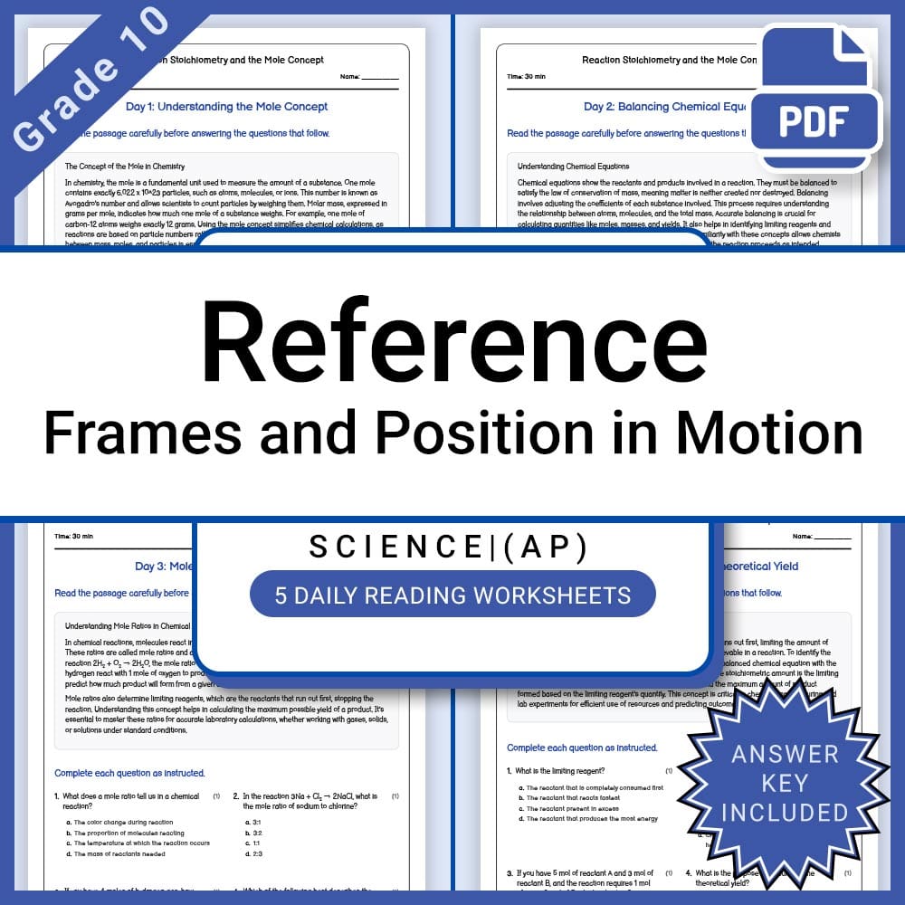Grade 10 Science Lesson Group | AP Physics & Solar System Topics | Lesson Bundle — included worksheet 10
