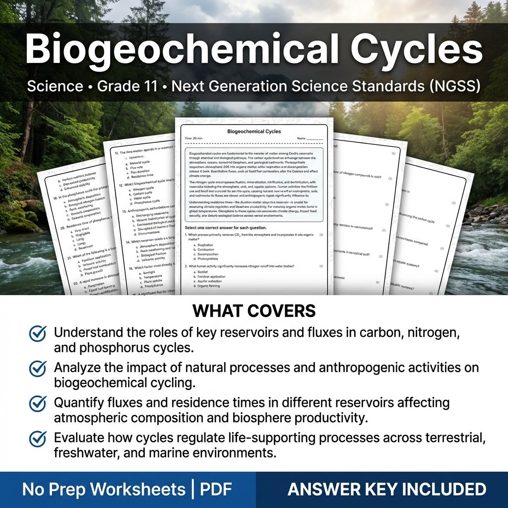 Grade 11 Science Worksheet Bundle|Cellular Processes,Chemistry,& Physics Support — included worksheet 43
