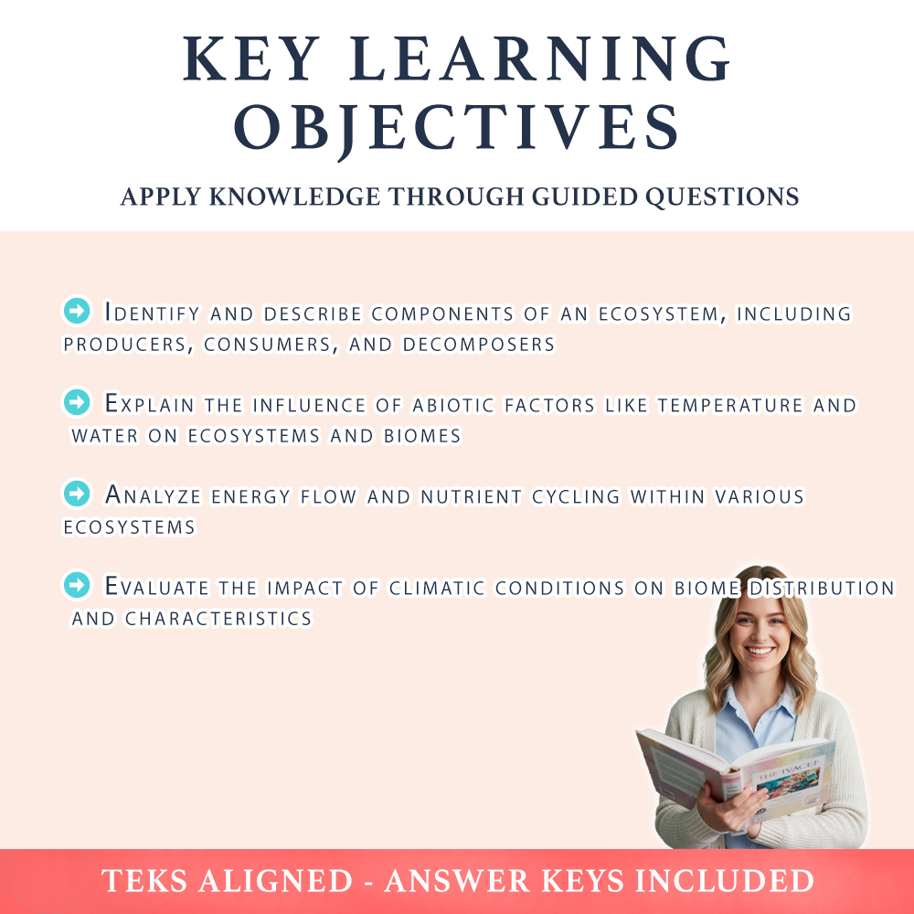 Grade 8 Science worksheet worksheet — 8th Grade Science | Ecosystem Structure Worksheet (PDF+ Answer Key) — page 2
