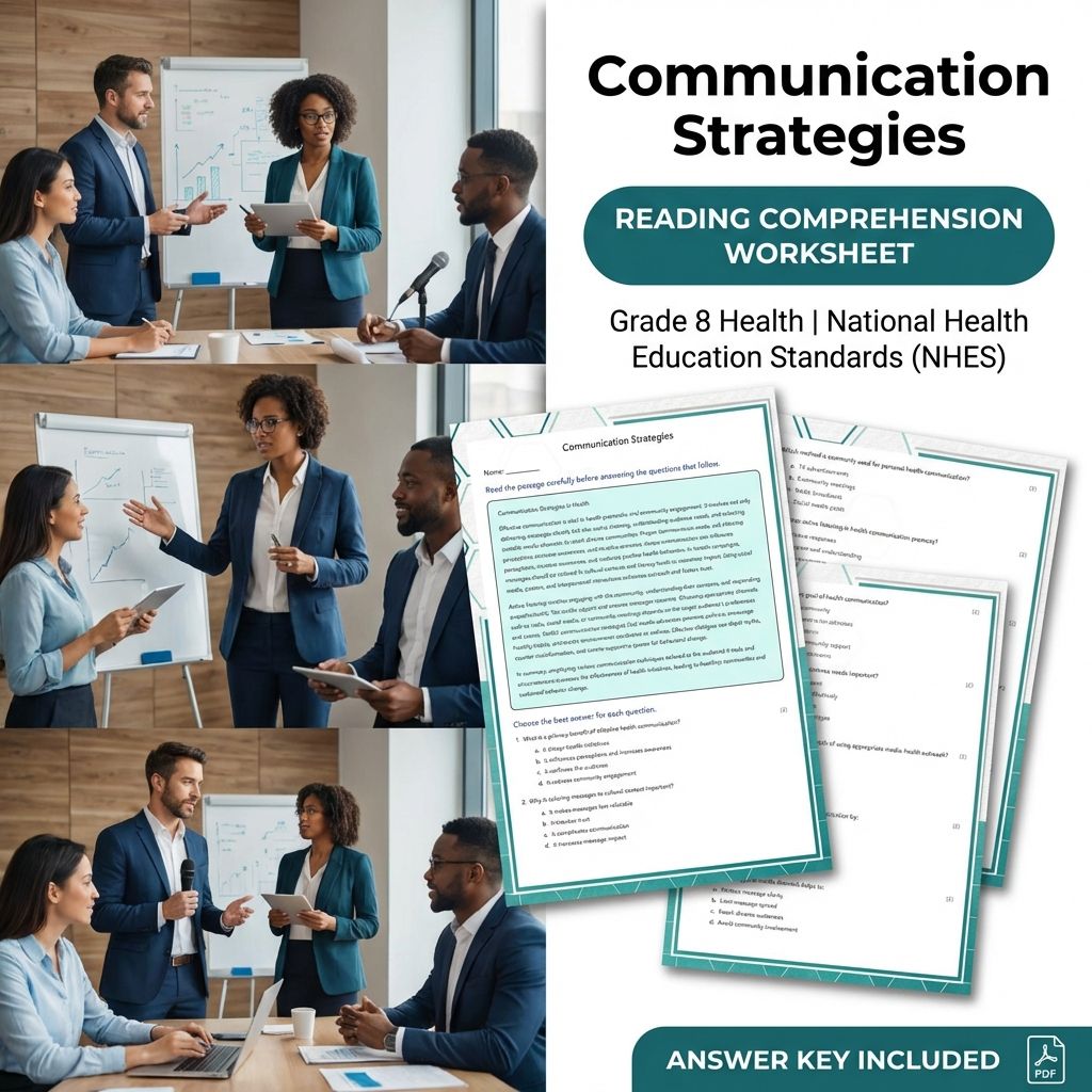 Grade 8 Health Worksheet Bundle – Body Systems, Wellness & Communication Strategies — included worksheet 27