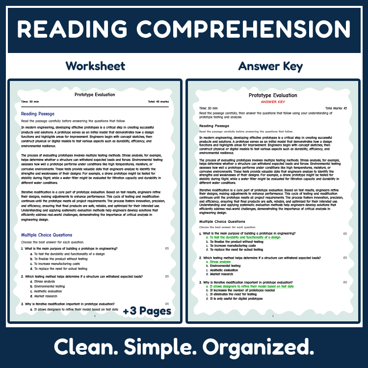 Science reading worksheets worksheet — Grade 7 Science | Prototype Evaluation Reading Worksheet (NGSS-Aligned) — page 2