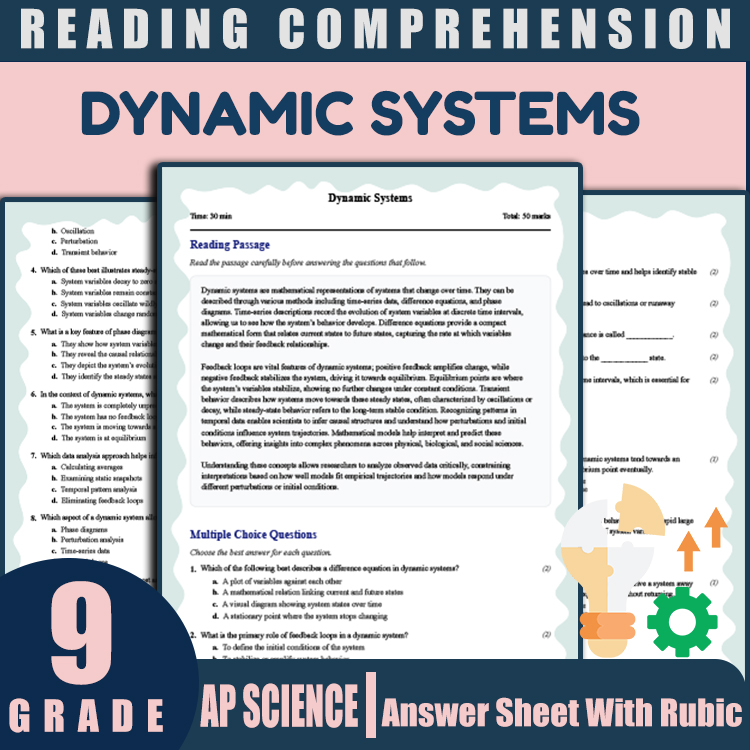 Grade 9 Science reading worksheets worksheet — 9th Grade Science | Dynamic Systems Reading Worksheet & Answer Key (PDF) —…