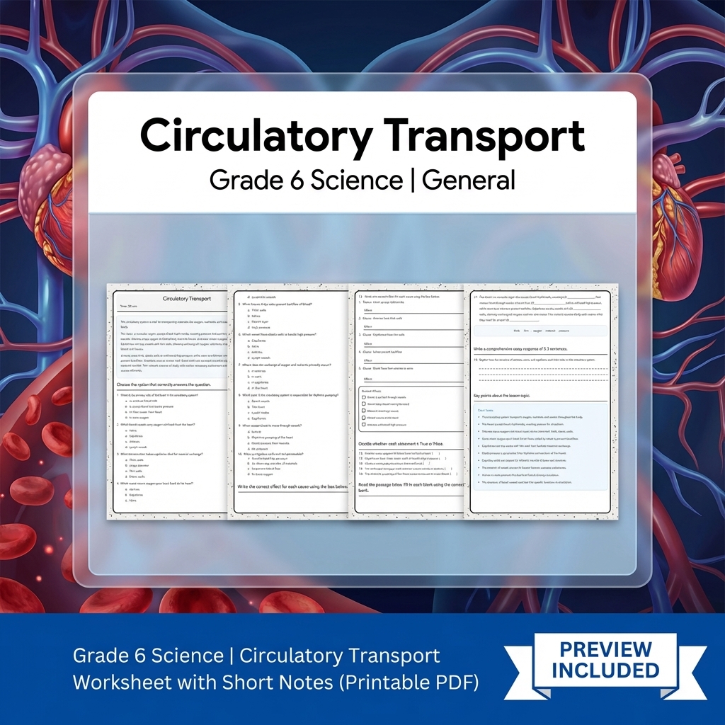 Grade 6 Science Lesson Group | Body Systems and Life Processes Worksheet Bundle — included worksheet 4