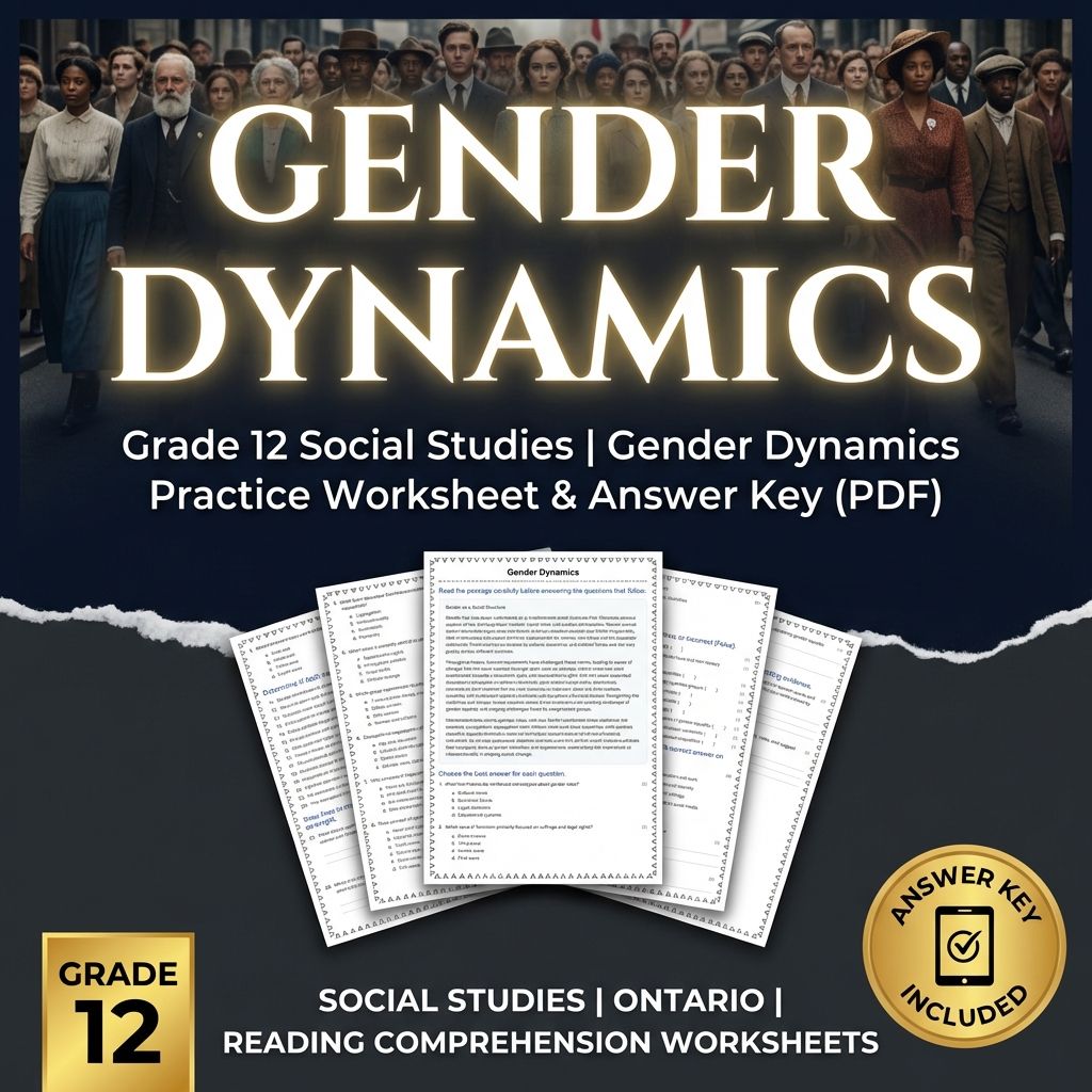 Grade 12 Social Studies | Gender Dynamics Practice Worksheet & Answer Key (PDF)