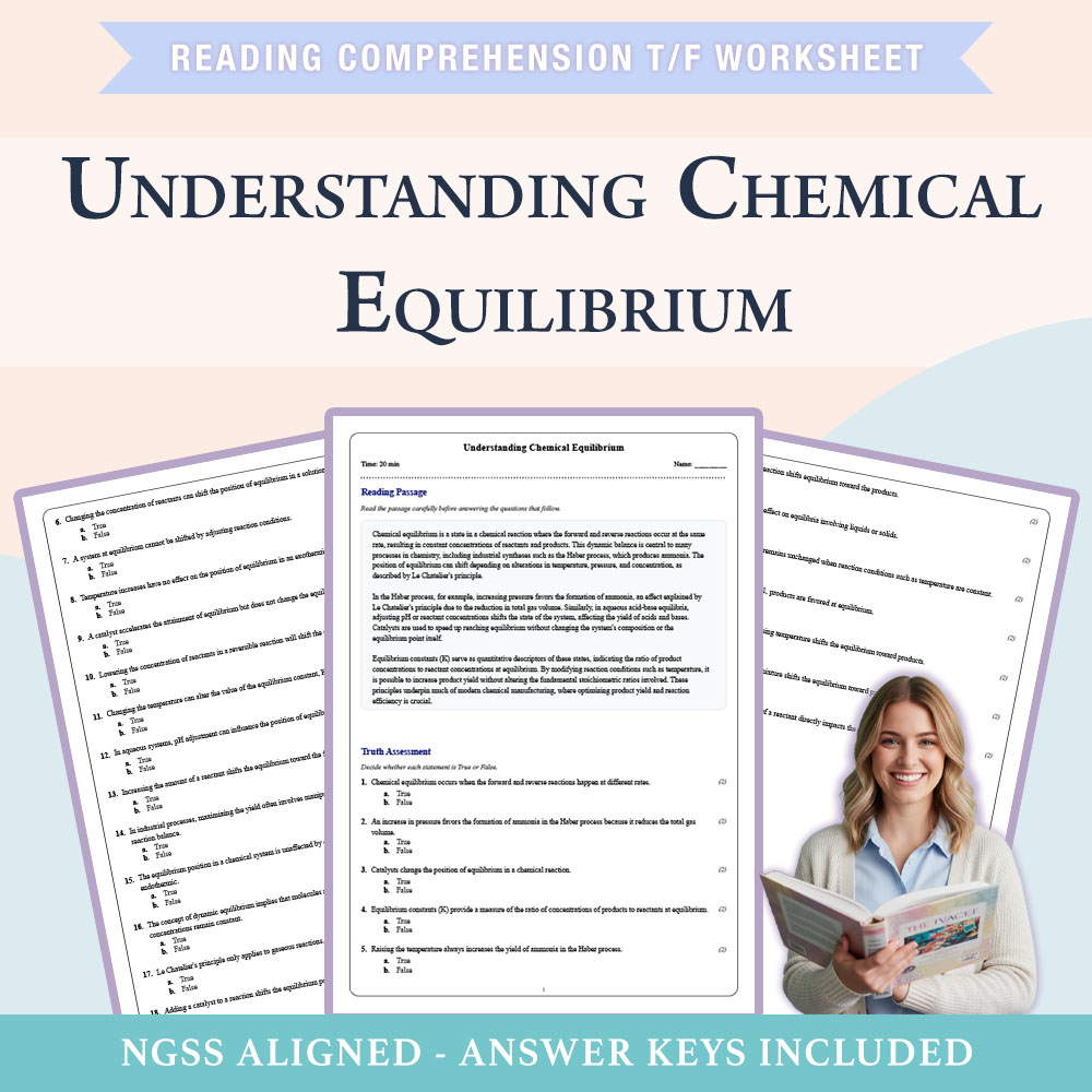 Grade 10 Science reading comprehensions true or false worksheet worksheet — 10th Grade Science |Understanding Chemical Equ…