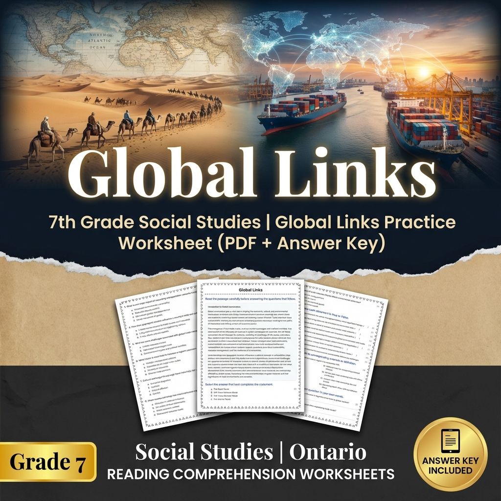 Grade 7 Social Studies Bundle | Human-Environment Interactions & Global Networks — included worksheet 11