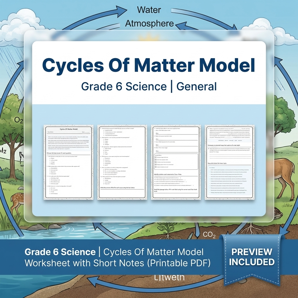 Grade 6 Science Lesson Group | Body Systems and Life Processes Worksheet Bundle — included worksheet 5