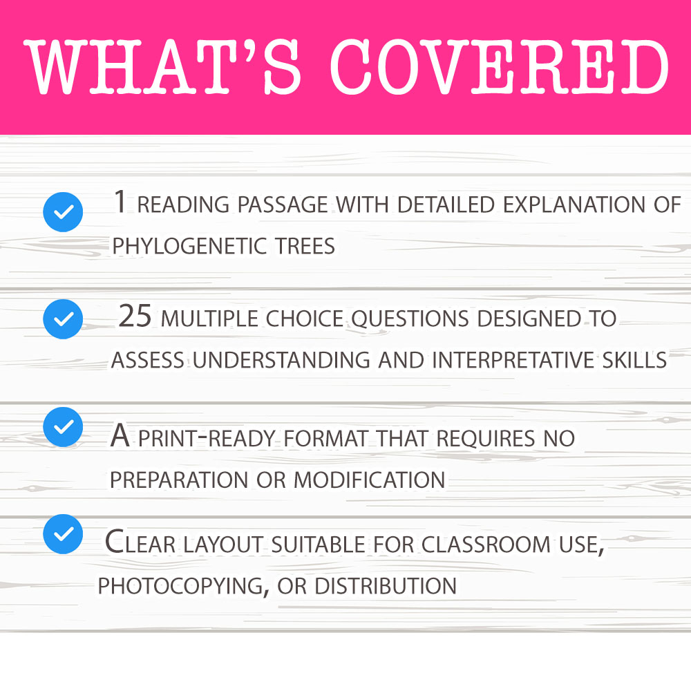 Grade 12 Science worksheet mcq paper worksheet — Grade 12 Science — Worksheet MCQ Paper for Mastering Phylogenetic Trees —…