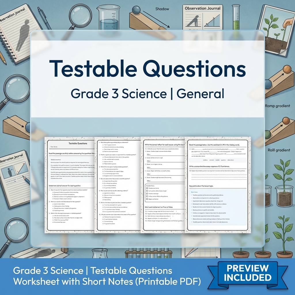 Grade 3 Science Full Year Bundle | Comprehensive Curriculum Resources — included worksheet 34