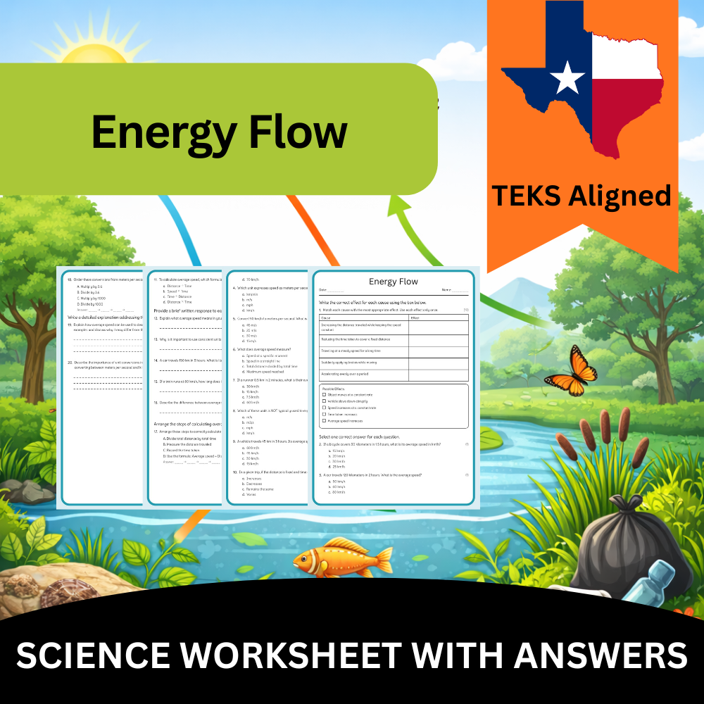 Grade 9 Science Worksheet Bundle – Comprehensive TEKS-Aligned Biology & Ecology Resources — included worksheet 48