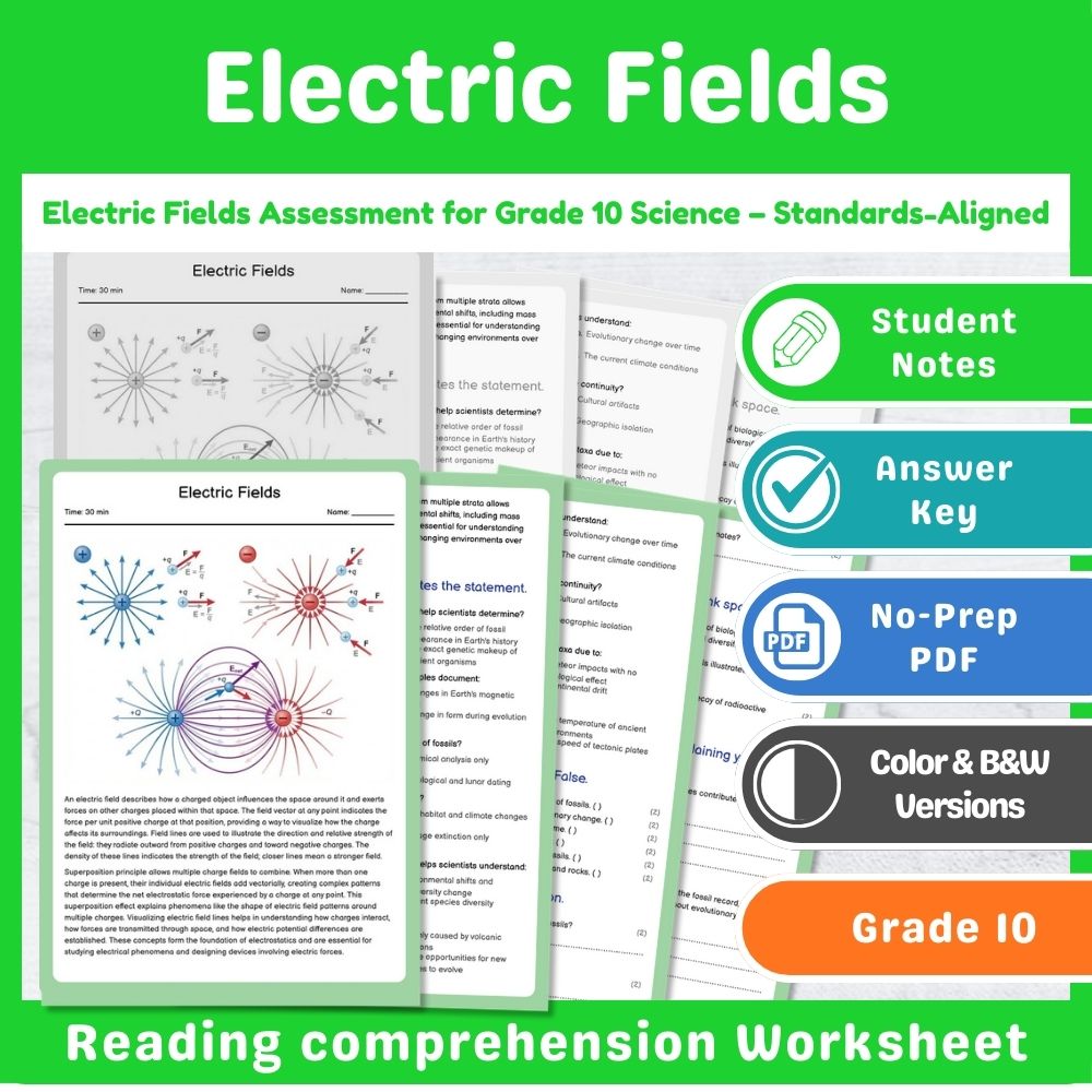 Grade 10 Science Assessment Mini Bundle – Forces, Motion & Energy Standards — included worksheet 14