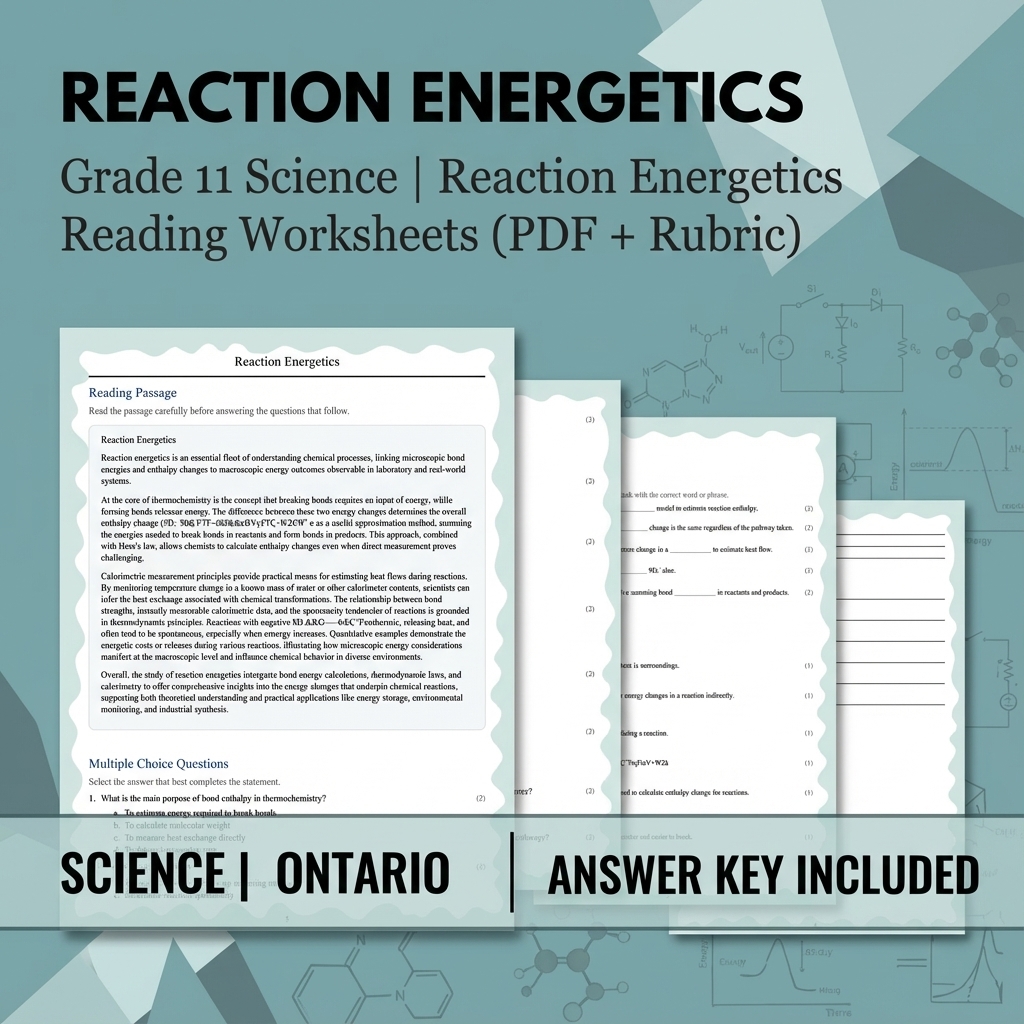 Grade 11 Science Unit Bundle | Chemical Bonding & Reaction Energetics  — included worksheet 10