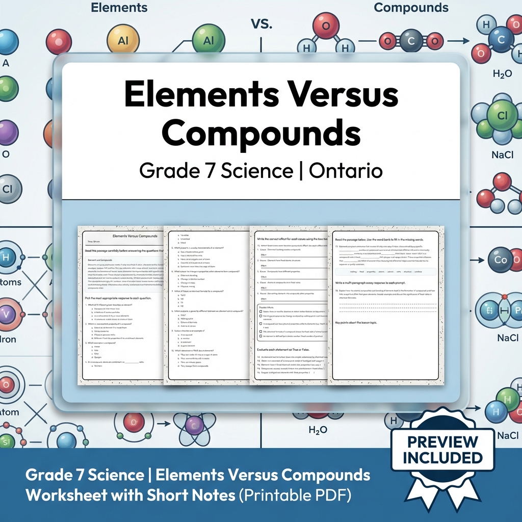 Grade 7 Science Full Year Bundle | Ecosystems & Heat Transfer — included worksheet 46