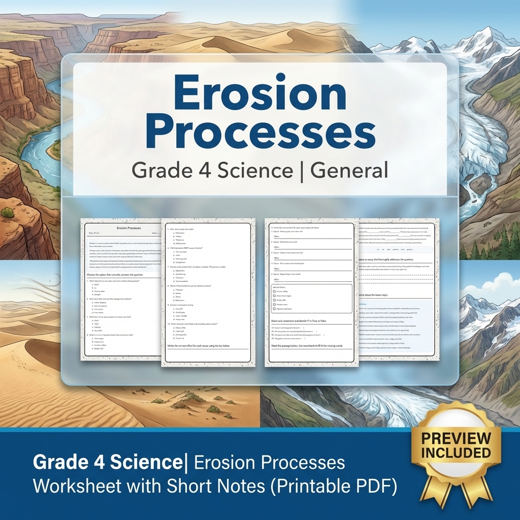 Grade 4 Science Weather and Earth Cycles Lesson Bundle — included worksheet 7