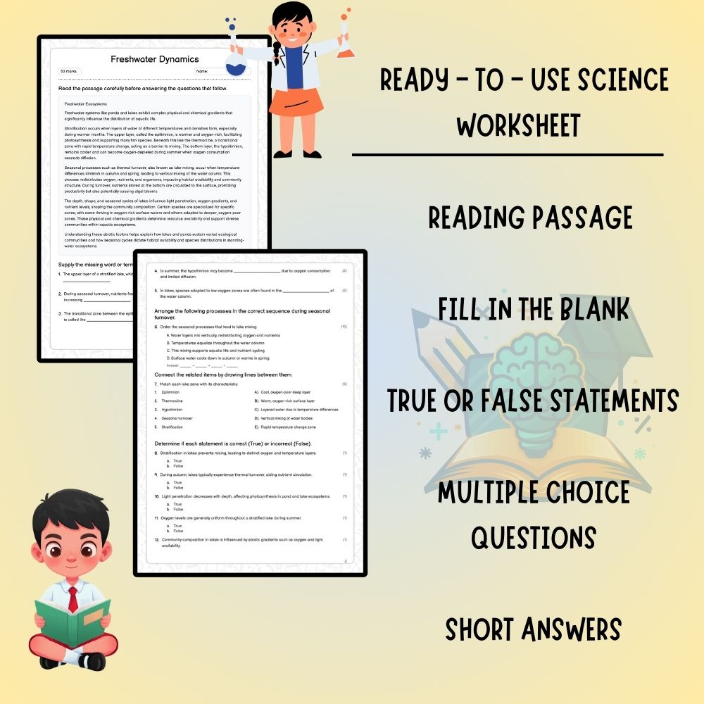 Grade 7 Science worksheet worksheet — Grade 7 Science | Freshwater Dynamics Worksheet (PDF ) — page 2