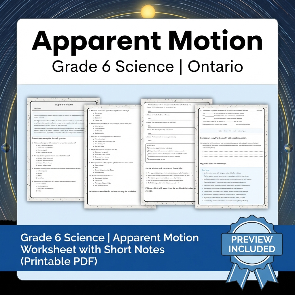 Grade 6 Science Lesson Group Bundle – Ontario Curriculum Worksheets — included worksheet 9