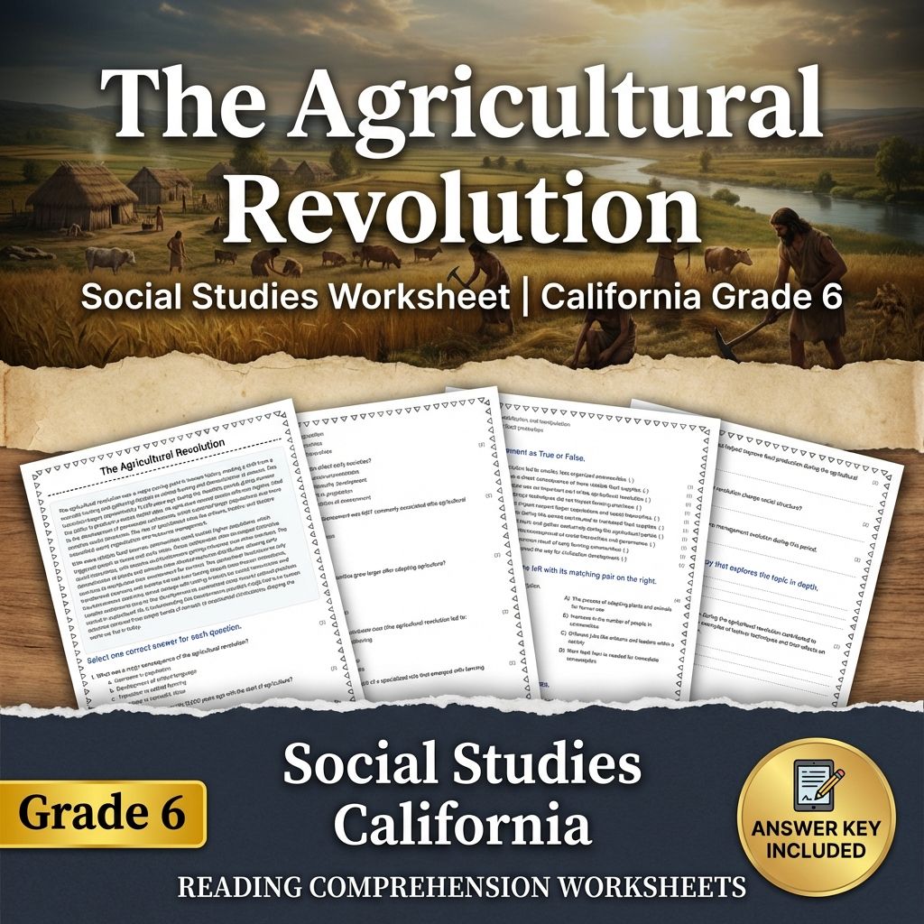 Grade 6 Social Studies | Early Civilizations & Agricultural Revolution Bundle — included worksheet 4