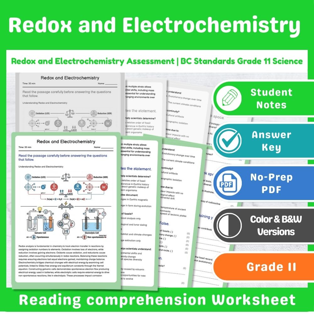 Grade 11 Science | Thermochemistry Assessment Bundle – Standards-Aligned — included worksheet 15