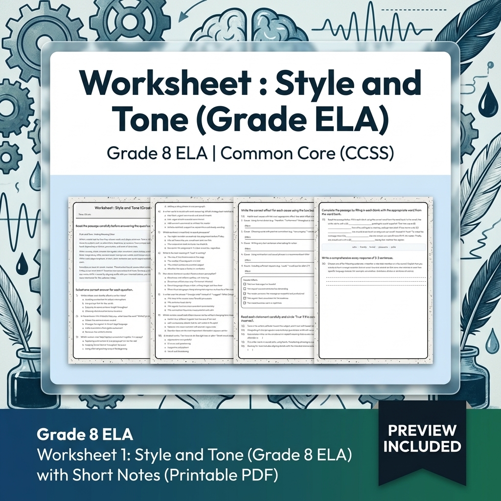 Grade 8 Clarity, Evidence & Argument Writing ELA Full-Year Bundle CCSS — included worksheet 31