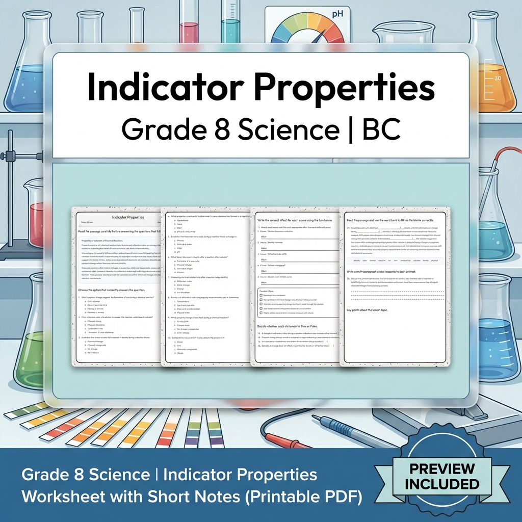 Grade 8 Science Full Year Bundle | Cell Biology, Ecosystems & Conservation — included worksheet 48