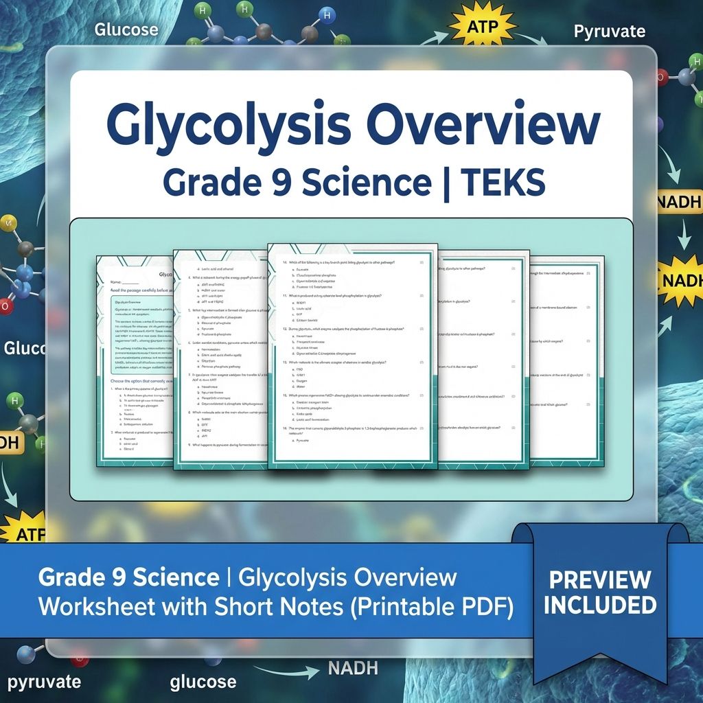 Grade 9 Science Worksheet Bundle: Cell Biology, Genetics & Ecology (Collection) — included worksheet 40