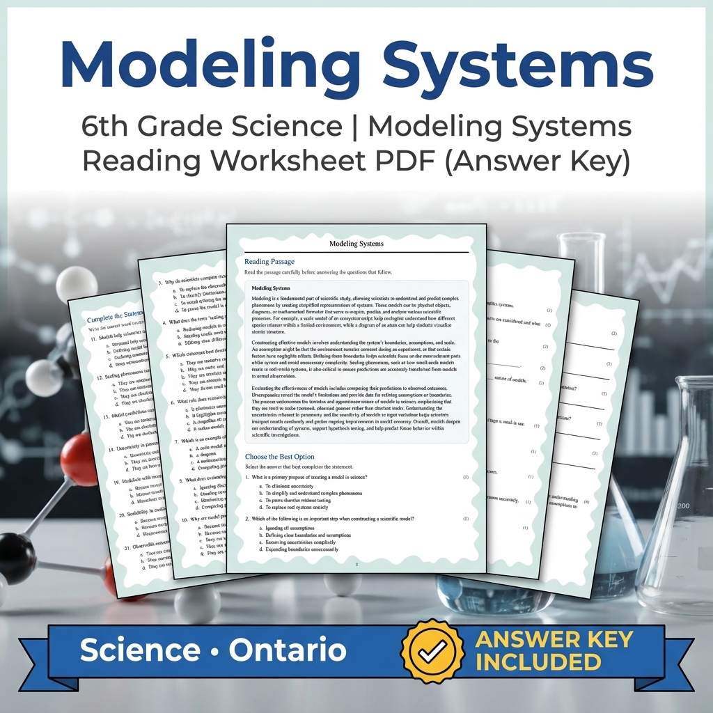 Grade 6 Science – Ecology, Circuits, Astronomy & More (PDF + Answer Key ) — included worksheet 48
