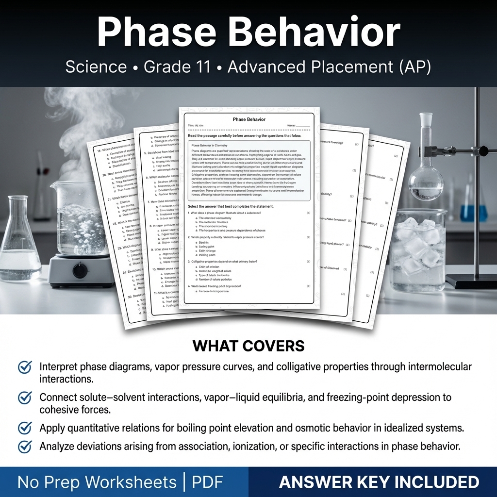 Grade 11 Science Worksheet Bundle | Earth's Systems, Chemistry & Physics — included worksheet 48