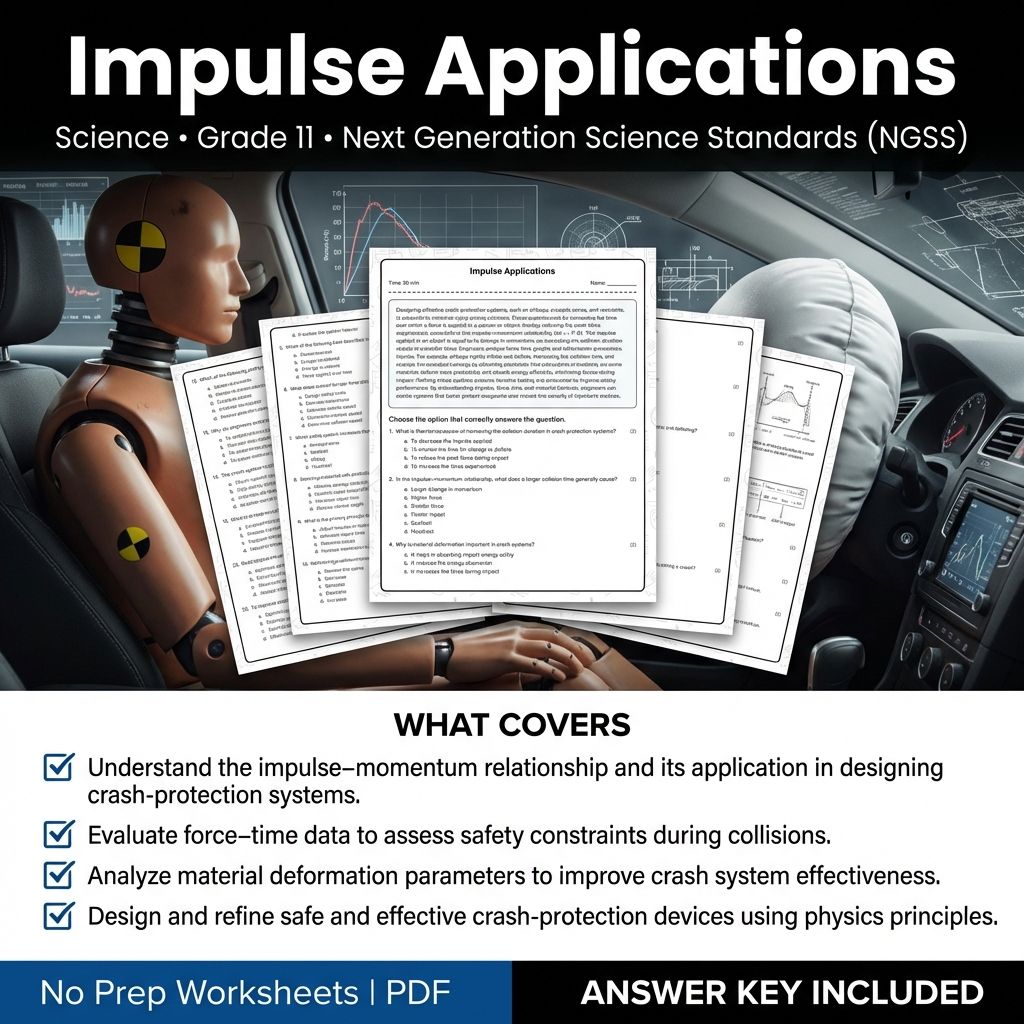 Grade 11 Science Unit Bundle – Forces, Impulse & Conservation Practice PDFs — included worksheet 3
