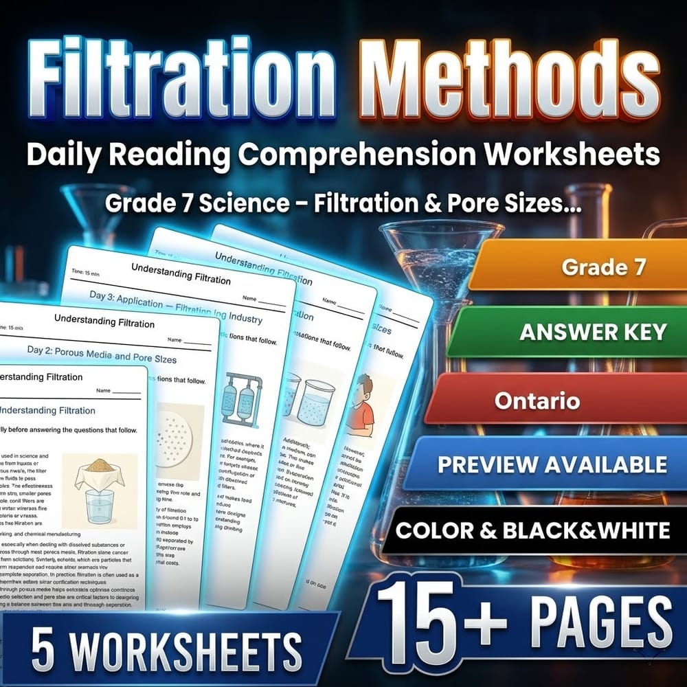 Grade 7 Science Bundle – Ontario Daily Worksheets for Comprehensive Study — included worksheet 45