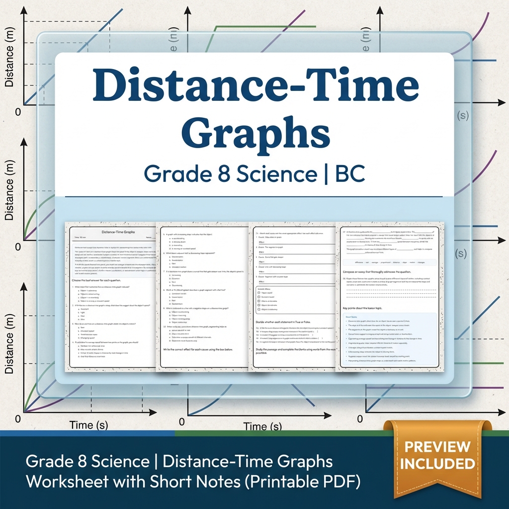 Grade 8 Science Lesson Bundle | BC Framework & Key Concepts Worksheet Pack — included worksheet 10