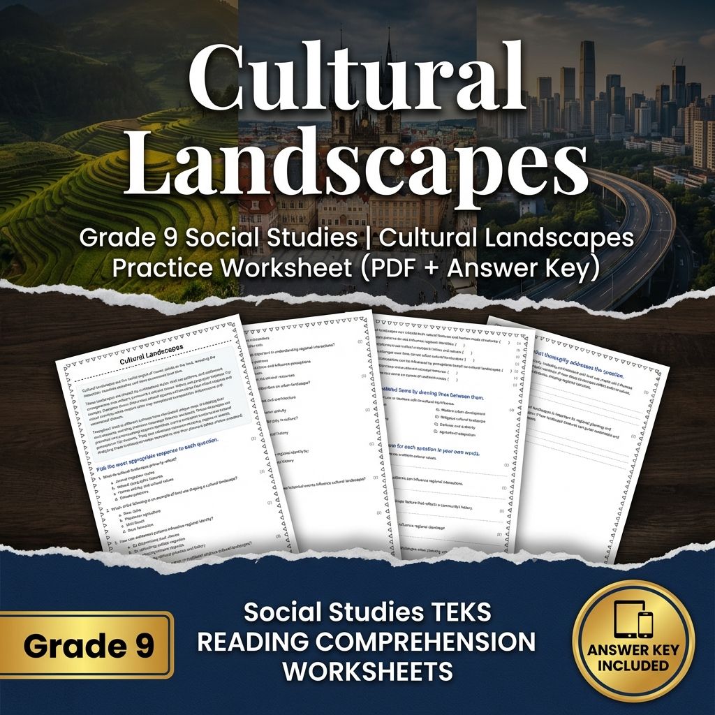 Grade 9 Social Studies | Cultural Landscapes Practice (PDF + Answer Key)