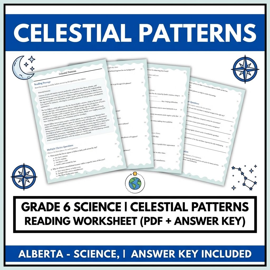 Grade 6 Science | Celestial Motion & Sky Observation Worksheets Bundle — included worksheet 12