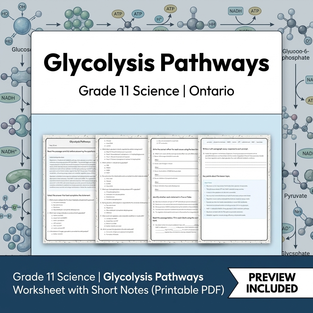 Grade 11 Science Full Year Bundle | Ontario Curriculum & Framework — included worksheet 54