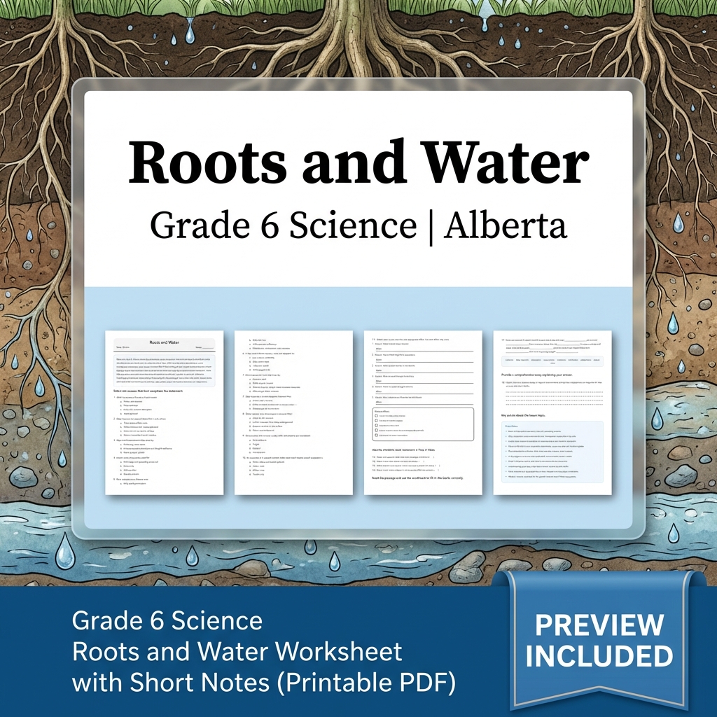 Grade 6 Science Alberta | 60-Worksheet Comprehensive Science Bundle  — included worksheet 52