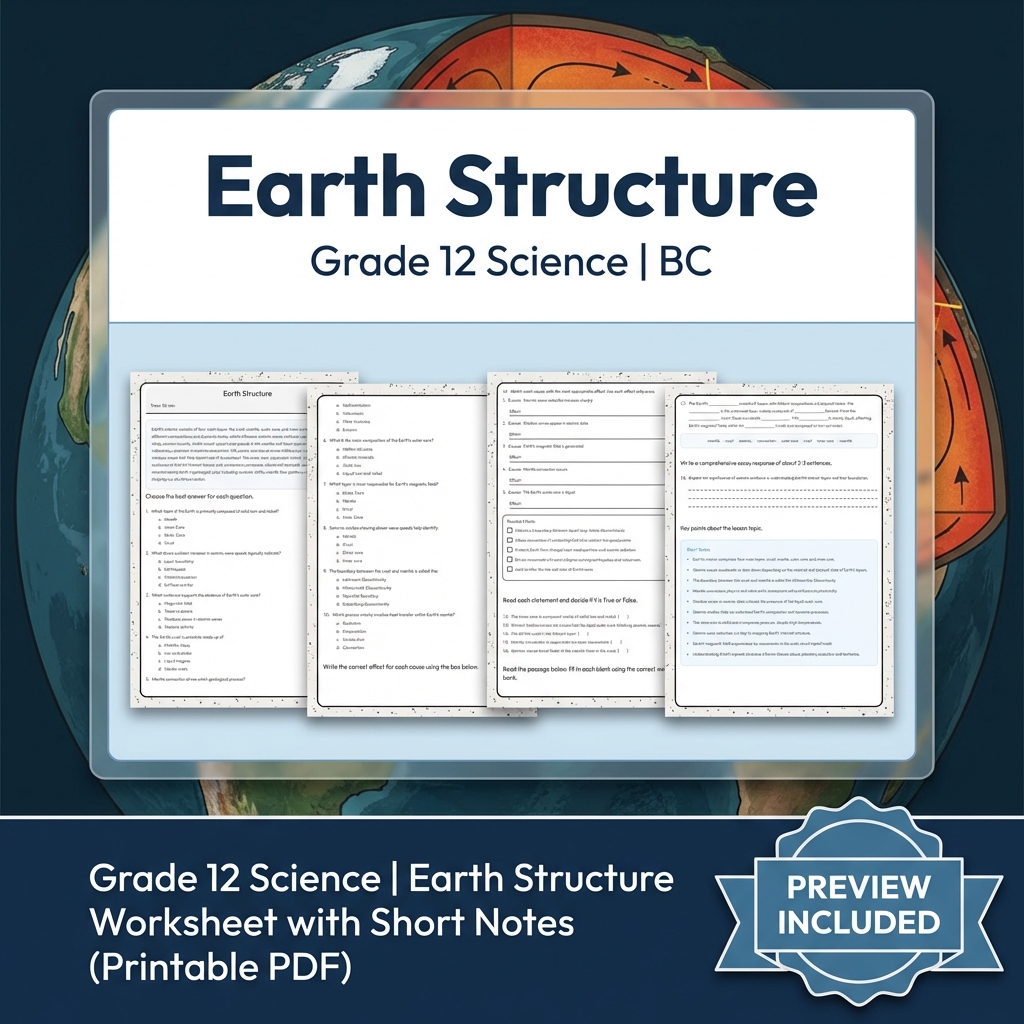 Grade 12 Science Full Year Bundle | Thermochemistry, Earth Systems, Genetics — included worksheet 47