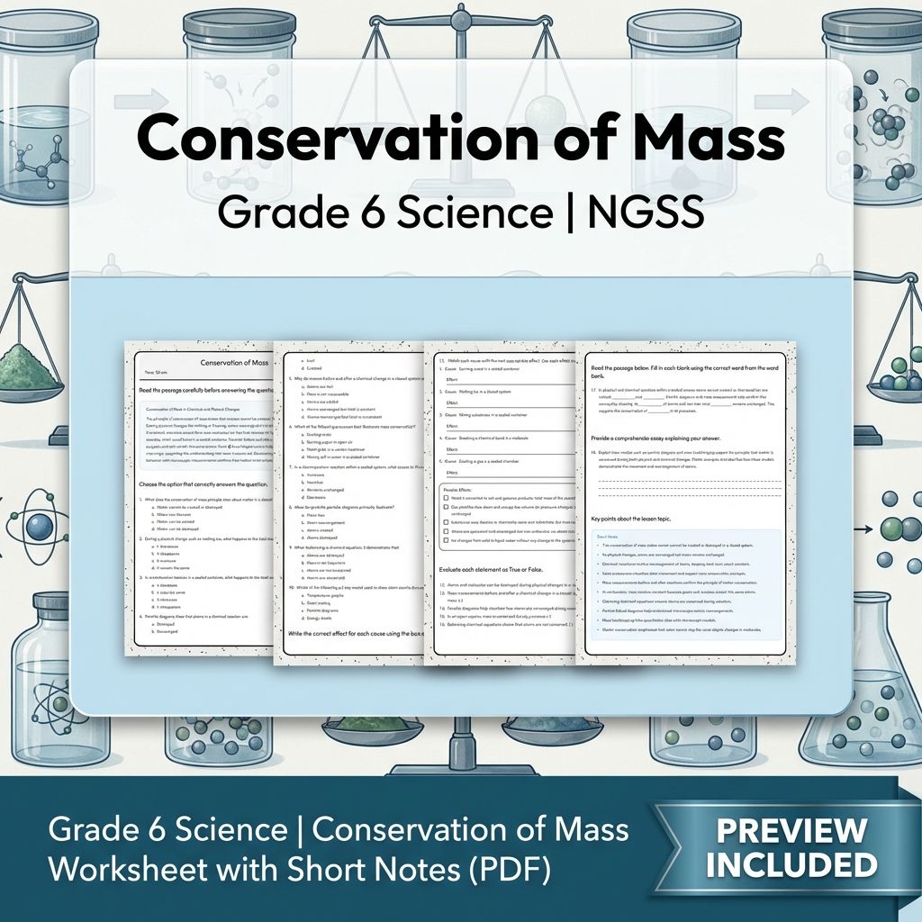 Grade 6 Science Worksheet Bundle | NGSS-Aligned Full Year Resource Pack — included worksheet 38