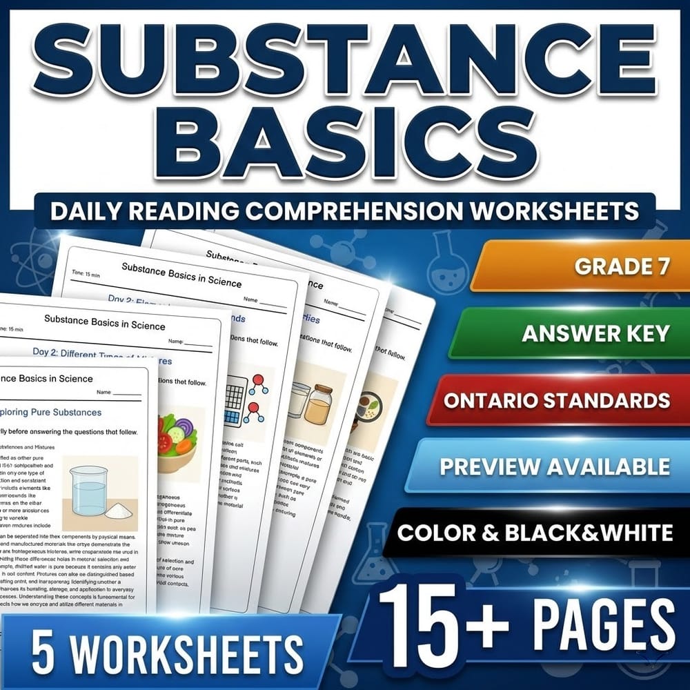 Grade 7 Science Bundle – Ontario Daily Worksheets for Comprehensive Study — included worksheet 46