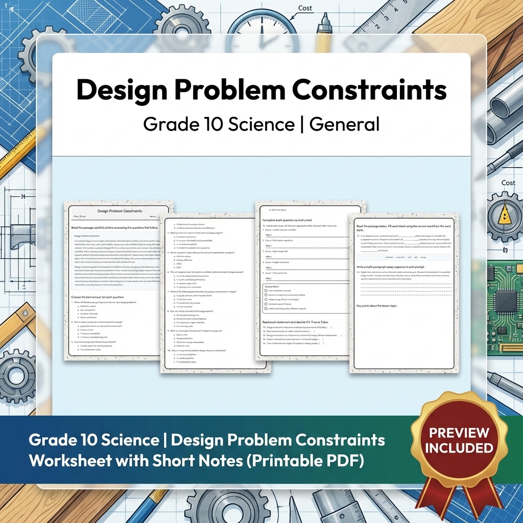 Grade 10 Science Modeling & Evidence Reasoning Full-Year Bundle | General — included worksheet 34