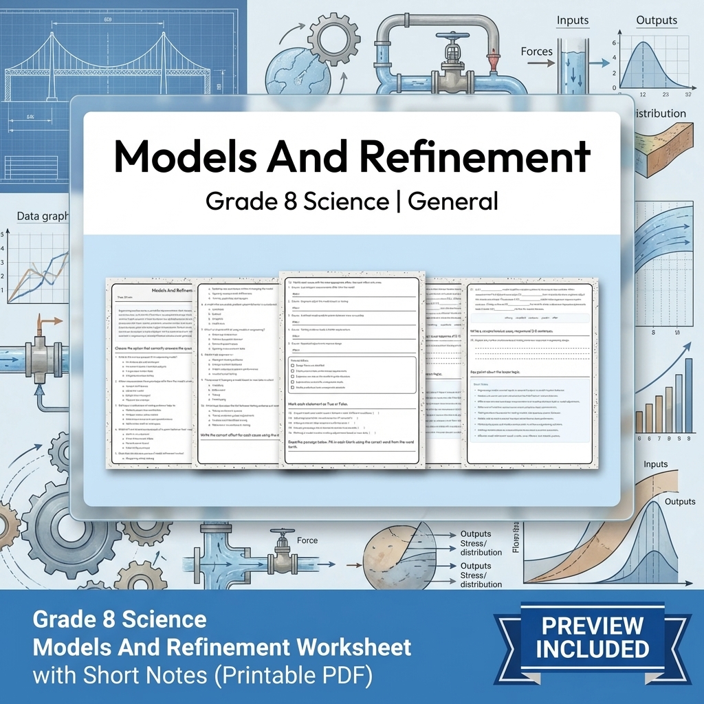 Grade 8 Science Data, Models & CER Full-Year Bundle: General Framework — included worksheet 33
