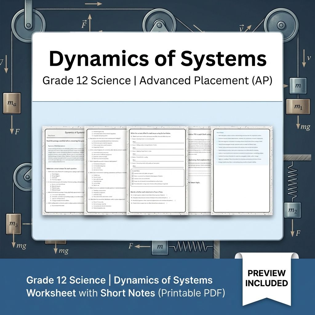 Grade 12 Science Worksheet Bundle – Physics & Biology Topics (PDF Collection) — included worksheet 51