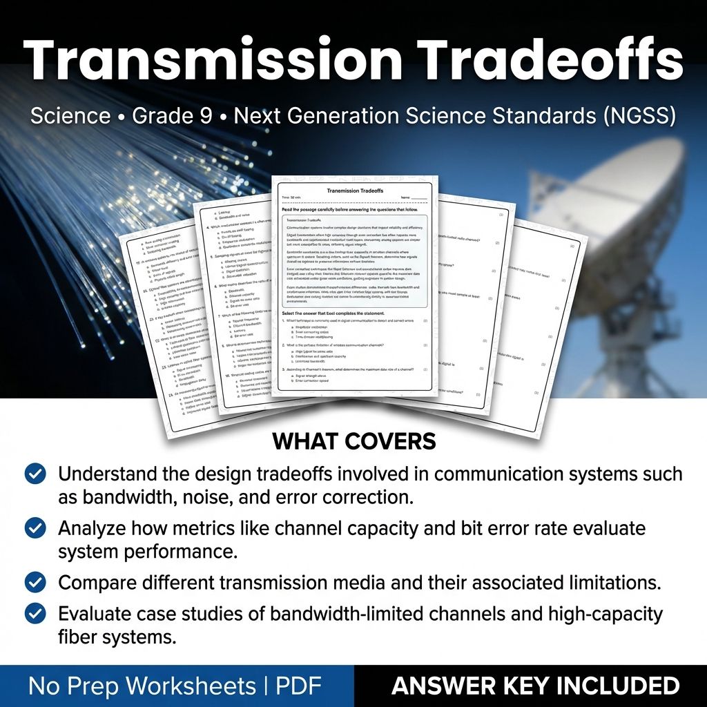 Grade 9 Science Worksheet Bundle | Physics, Biology, Earth & Energy Topics — included worksheet 48