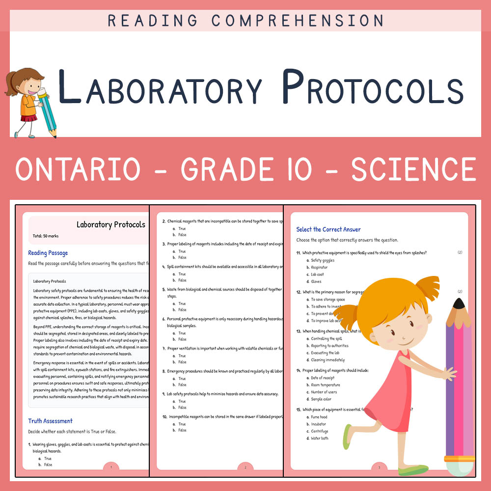 Grade 10 Science worksheet elena worksheet — Grade 10 Science | Laboratory Protocols Worksheet Elena | Standard Ontario —…