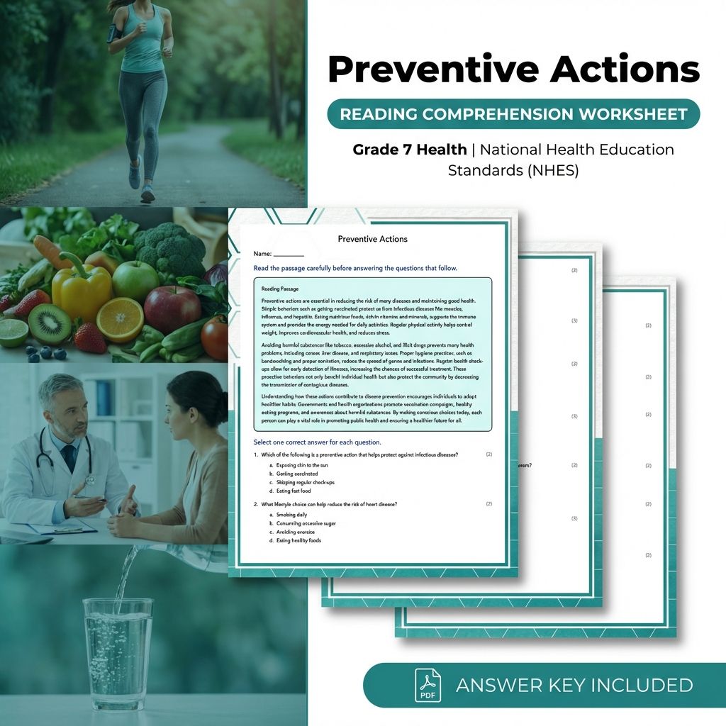 Grade 7 Health Curriculum Bundle | Body Systems, Digital Literacy & Wellness Worksheets — included worksheet 25