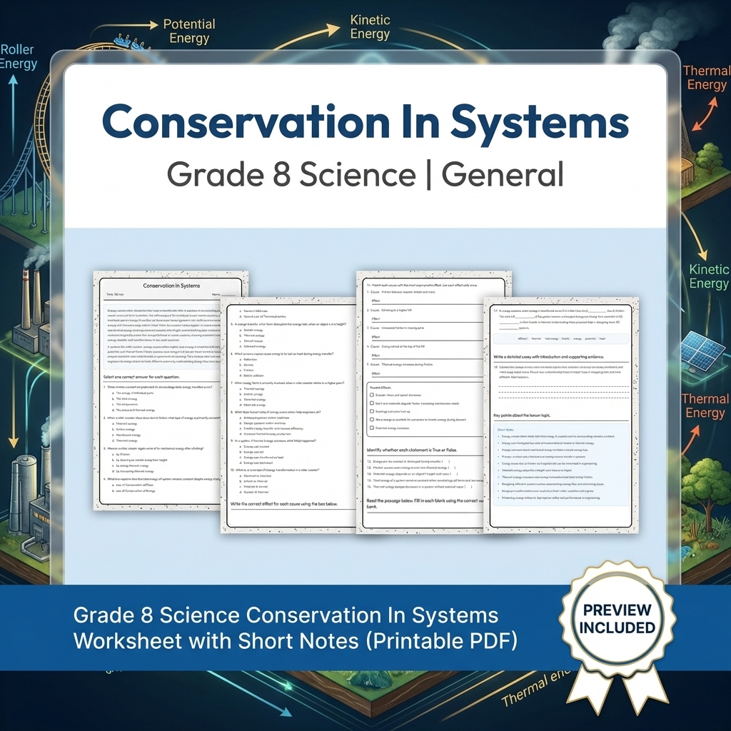 Grade 8 Science Data, Models & CER Full-Year Bundle: General Framework — included worksheet 34