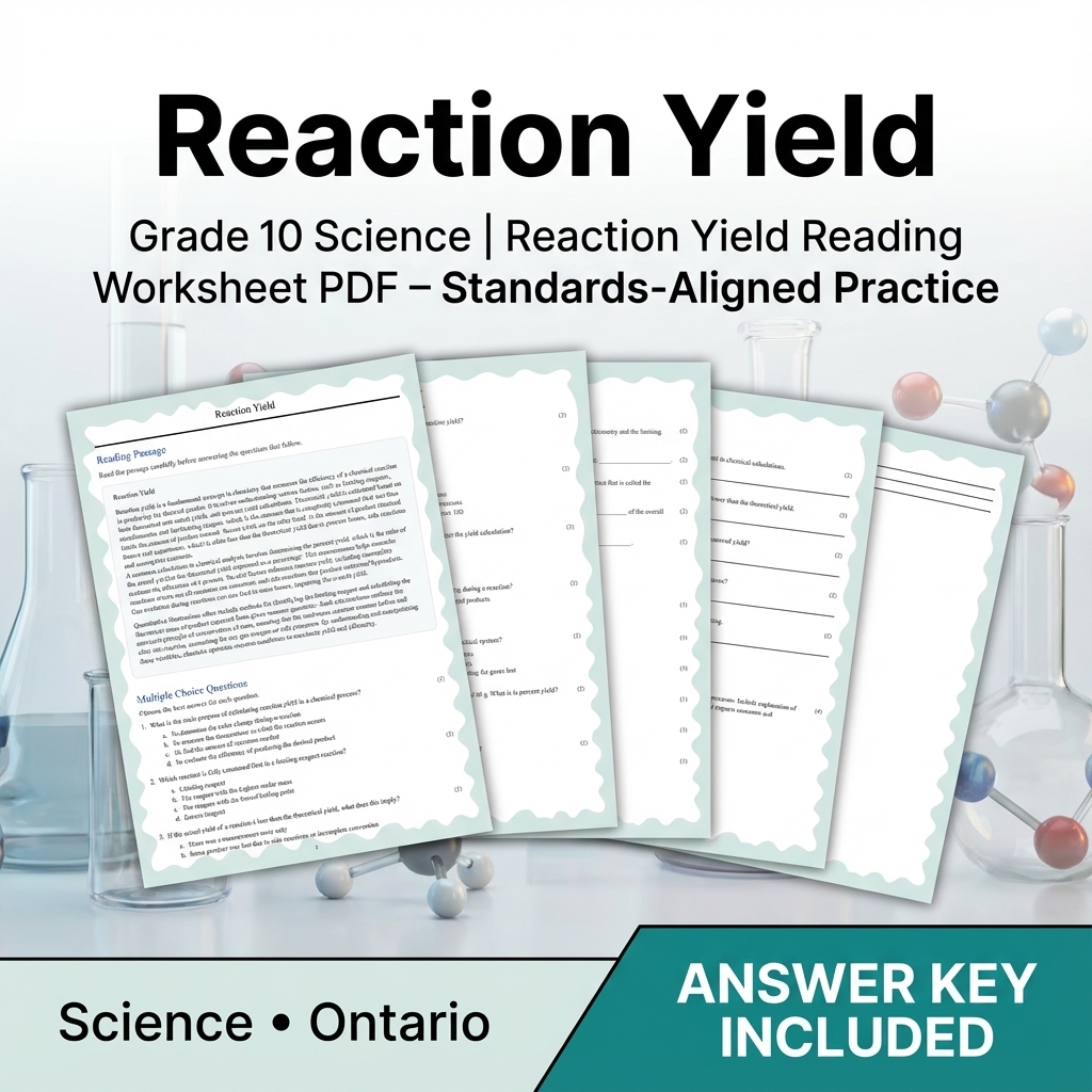 Grade 10 Science Unit Bundle | Chemistry, Atomic Structure & Reactions — included worksheet 11