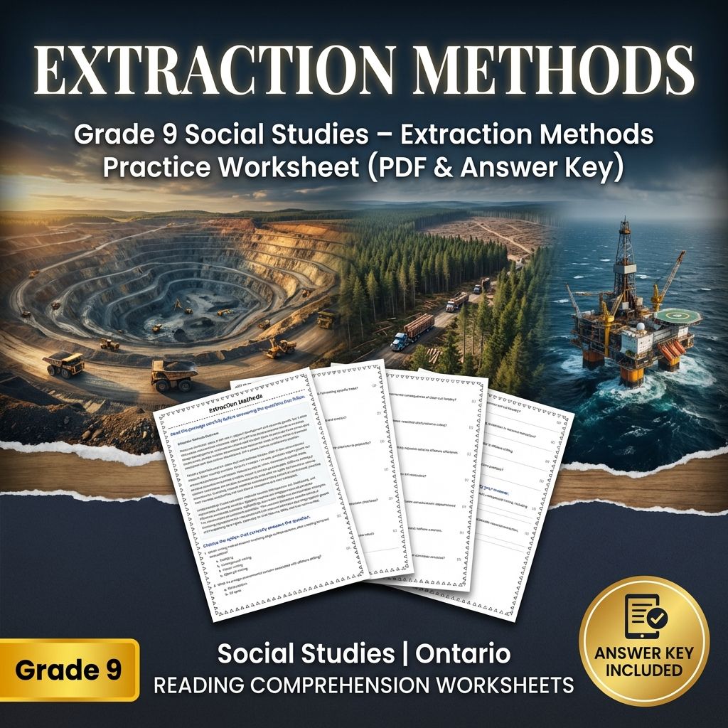 Grade 9 Social Studies | Community, Environment, & Urban Planning Strategies — included worksheet 34